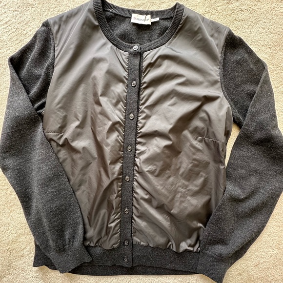 Moncler woven/sweater knit cardigan size L - Picture 1 of 6